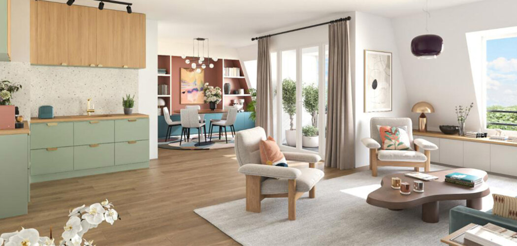 Programme immobilier neuf Clos Des Bleuets - Beauchamp cadre résidentiel proche gare appartements avec extérieur (95250) - Référence : 17202