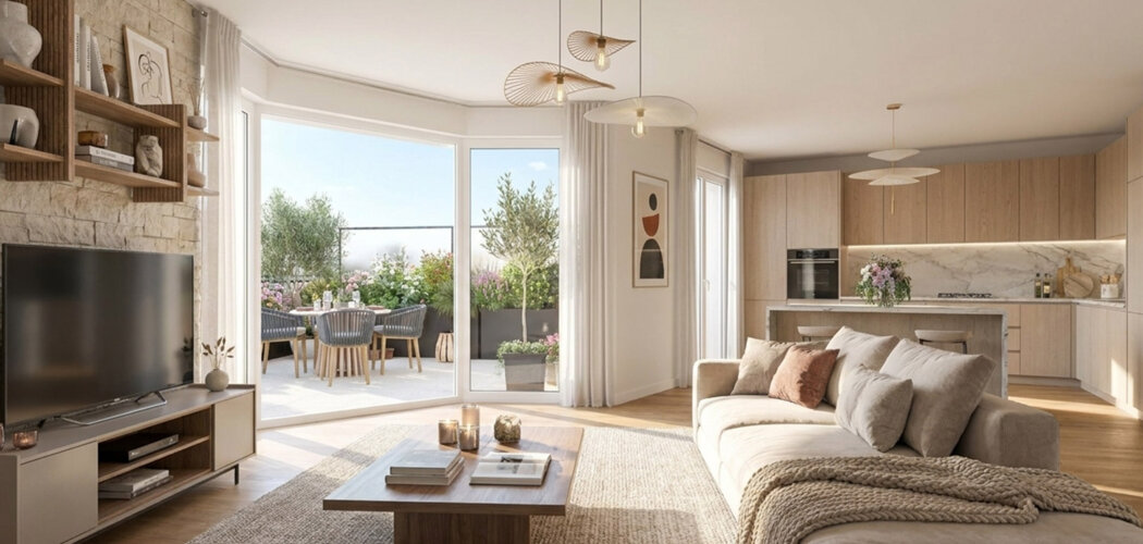 Programme immobilier neuf Clos Des Bleuets - Beauchamp cadre résidentiel proche gare appartements avec extérieur (95250) - Référence : 17202