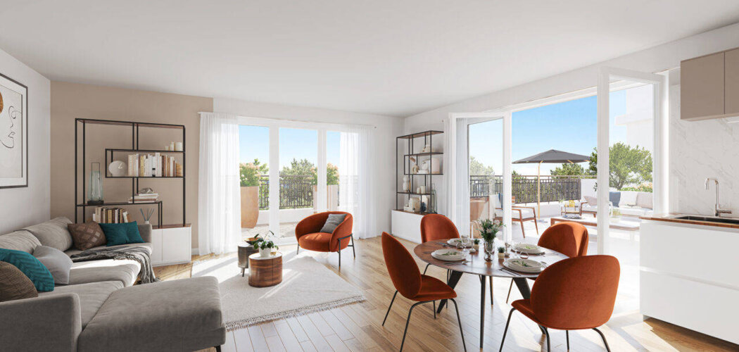 Programme immobilier neuf Square Art Déco - Bezons : Résidence T2–T4 avec cadre résidentiel et confort optimisé proche des transports (95870) - Référence : 17171