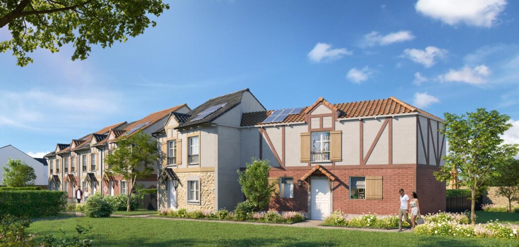 Programme immobilier neuf Le Clos Chantereine - Chelles : logements neufs proches du centre commercial Terre-Ciel, confort et espaces extérieurs (77500) - Référence : 15683