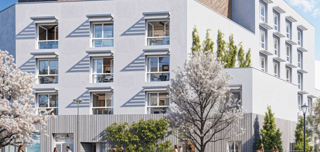 Programme immobilier neuf OPUS - Colombes à résidence étudiante à 5 min de marche du tramway ligne 2 (92700) - Référence : 16602