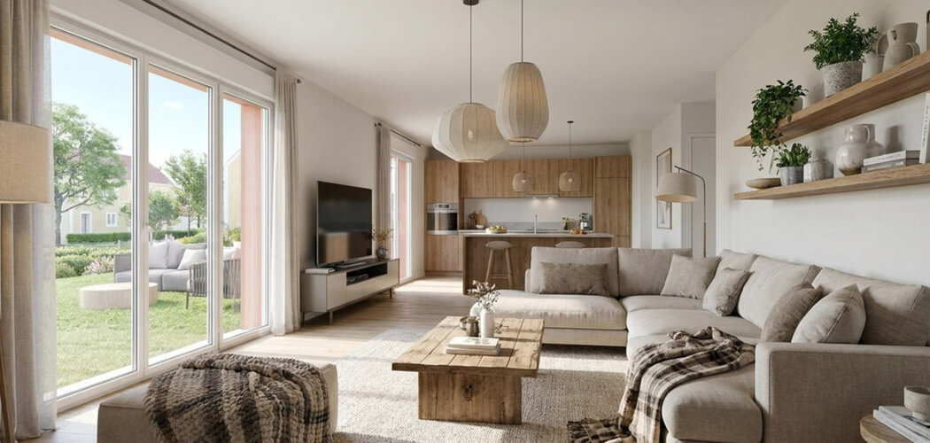 Programme immobilier neuf DOMAINE DES FAUVETTES - Étampes cadre résidentiel proche nature maisons avec jardin (91150) - Référence : 17204