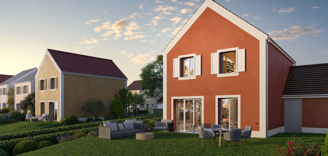 Programme immobilier neuf DOMAINE DES FAUVETTES - Étampes cadre résidentiel proche nature maisons avec jardin (91150) - Référence : 17204