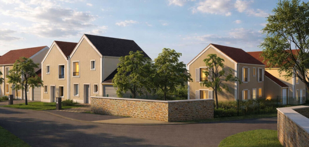 Programme immobilier neuf DOMAINE DES FAUVETTES - Étampes cadre résidentiel proche nature maisons avec jardin (91150) - Référence : 17204