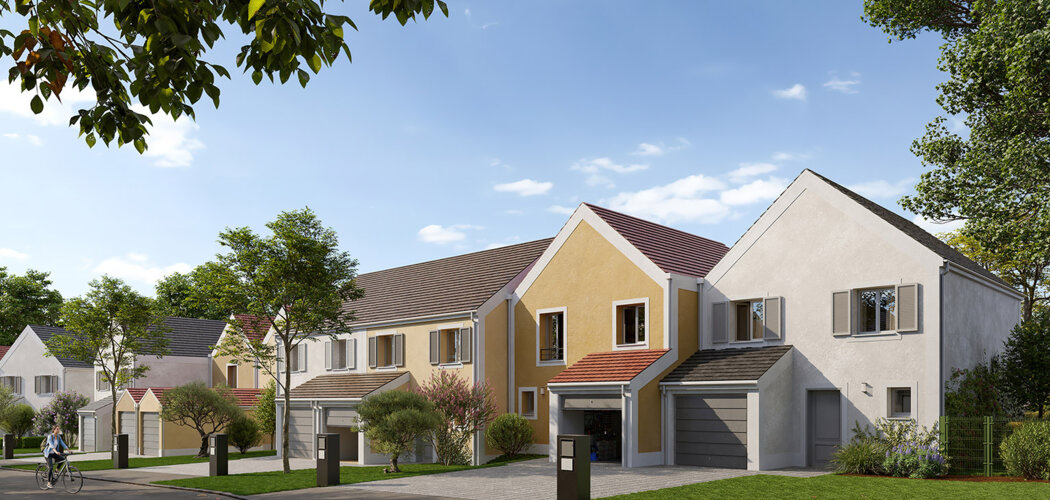 Programme immobilier neuf DOMAINE DES FAUVETTES - Étampes cadre résidentiel proche nature maisons avec jardin (91150) - Référence : 17204