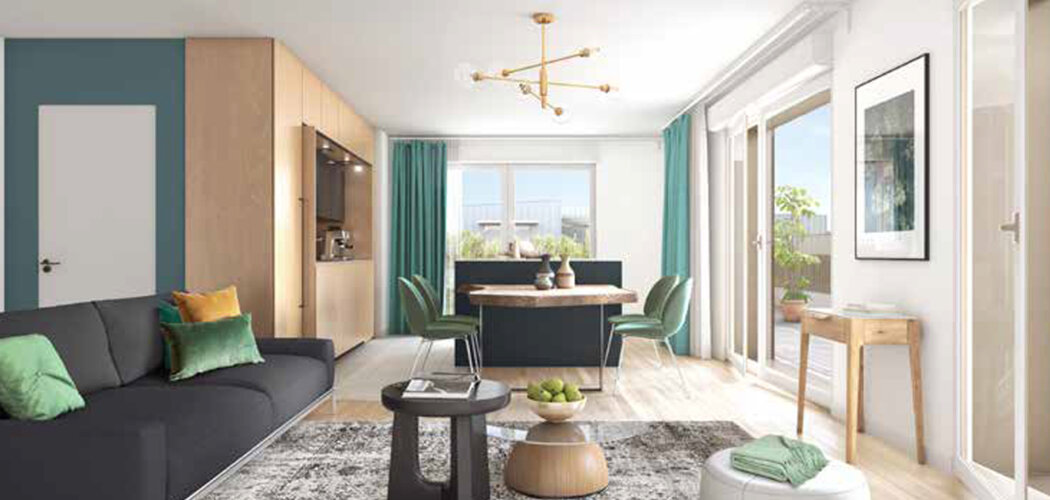Programme immobilier neuf P.A.R.C en ville - Jouy-le-Moutier  Place du Bien-être à deux pas des bus (95280) - Référence : 16768