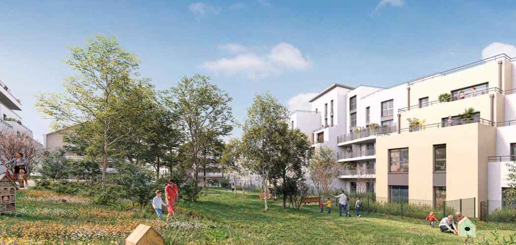 Programme immobilier neuf P.A.R.C en ville - Jouy-le-Moutier  Place du Bien-être à deux pas des bus (95280) - Référence : 16768