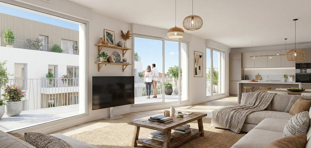 Programme immobilier neuf Villa Deleuze (91) - Juvisy sur Orge cadre urbain proche gare appartements avec extérieur (91260) - Référence : 17194