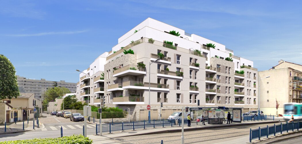 Programme immobilier neuf L'Écrin Montfort - La Courneuve près du tramway T1 et métro 7 (93120) - Référence : 17007