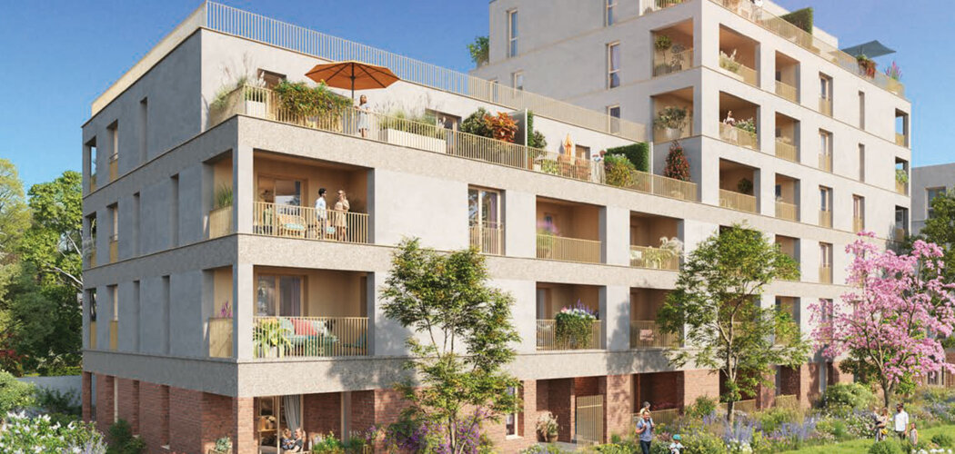 Programme immobilier neuf les Jardins de Bellevue - La Courneuve proche métro 7, tramway T1 et future ligne 15 (93120) - Référence : 18202