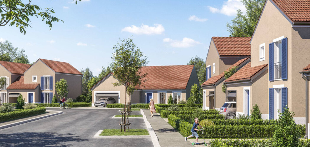 Programme immobilier neuf Les Jardins de la Rochette - La Rochette : maisons neuves 4 et 5 pièces avec jardin et garage (77000) - Référence : 14820