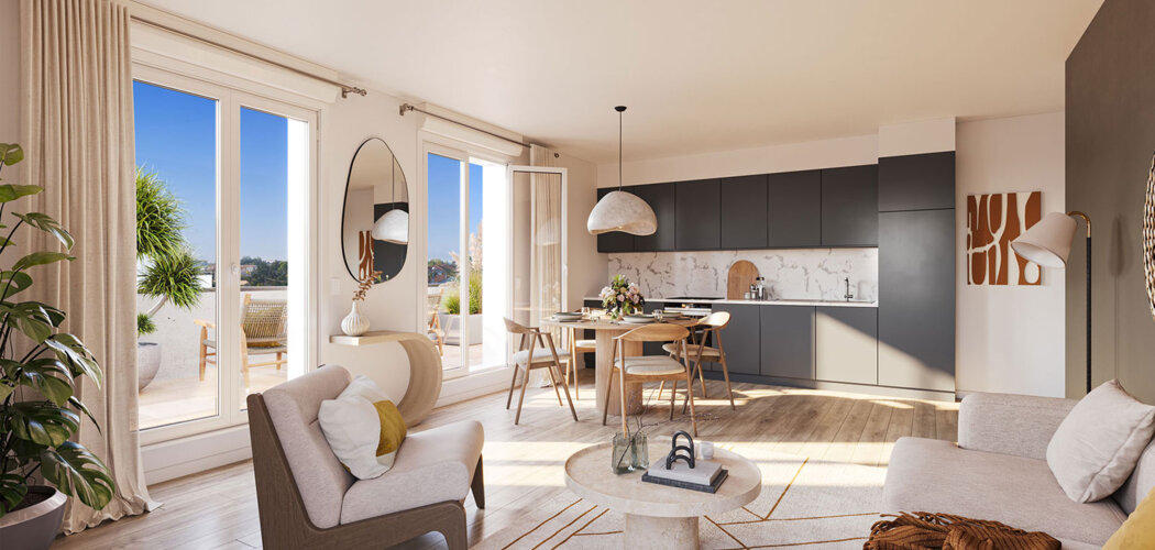 Programme immobilier neuf Naturéva - Lieusaint : Résidence T2–T5 avec architecture écologique et convivialité dans un écoquartier moderne (77127) - Référence : 14183