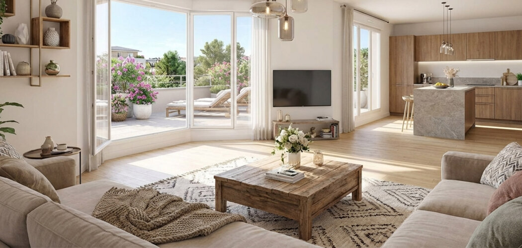 Programme immobilier neuf Coeur Saint Jean (78) - Mantes-la-Jolie cadre résidentiel proche Seine appartements avec extérieur (78200) - Référence : 17083