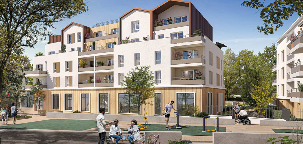 Programme immobilier neuf Coeur Saint Jean (78) - Mantes-la-Jolie cadre résidentiel proche Seine appartements avec extérieur (78200) - Référence : 17083