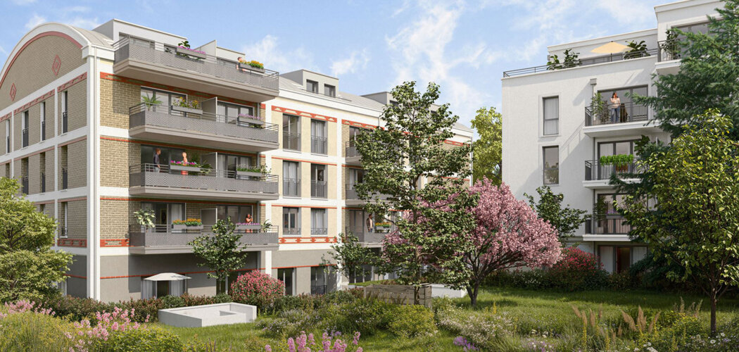Programme immobilier neuf ATELIA - Mantes la Ville cadre verdoyant proche écoles et La Défense (78200) - Référence : 17512