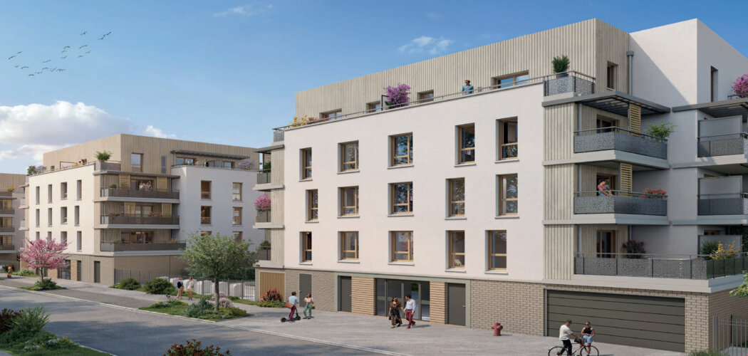Programme immobilier neuf Les Allées du Bois - TVA 7% - Melun cadre moderne écoquartier proche Seine et transports (77000) - Référence : 17111
