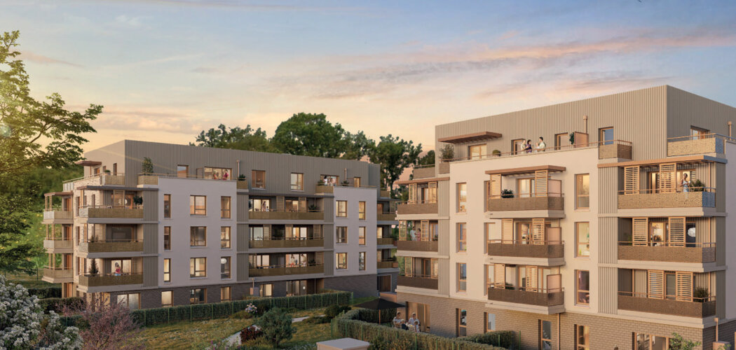 Programme immobilier neuf Les Allées du Bois - TVA 7% - Melun cadre moderne écoquartier proche Seine et transports (77000) - Référence : 17111