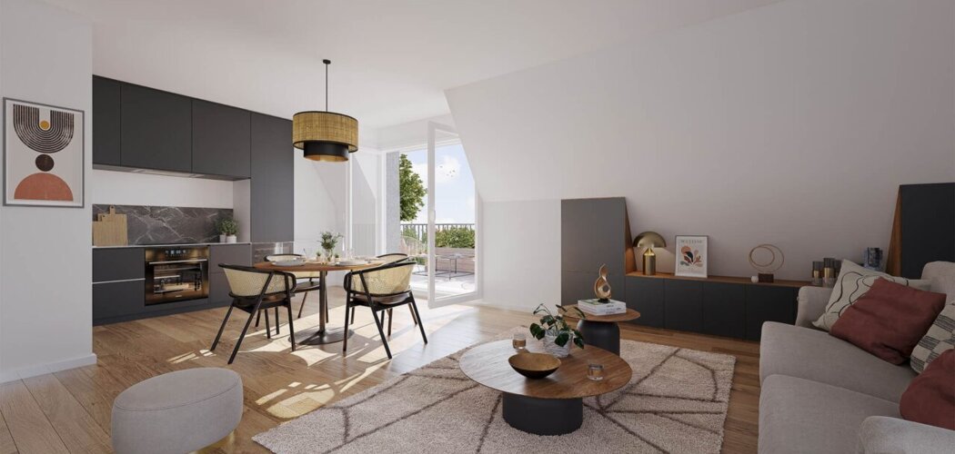 Programme immobilier neuf Les Jardins du Grand Pont - Nemours : logements neufs T2–T4 proche des berges du Loing (77140) - Référence : 15929