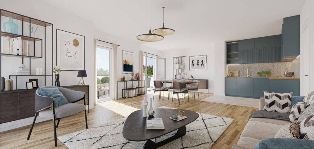 Programme immobilier neuf Les Terrasses des Coteaux - Noisy-le-Grand : logements neufs sécurisés et verdoyants proche de la gare RER A (93160) - Référence : 14878