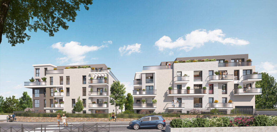 Programme immobilier neuf Les Terrasses des Coteaux - Noisy-le-Grand : logements neufs sécurisés et verdoyants proche de la gare RER A (93160) - Référence : 14878