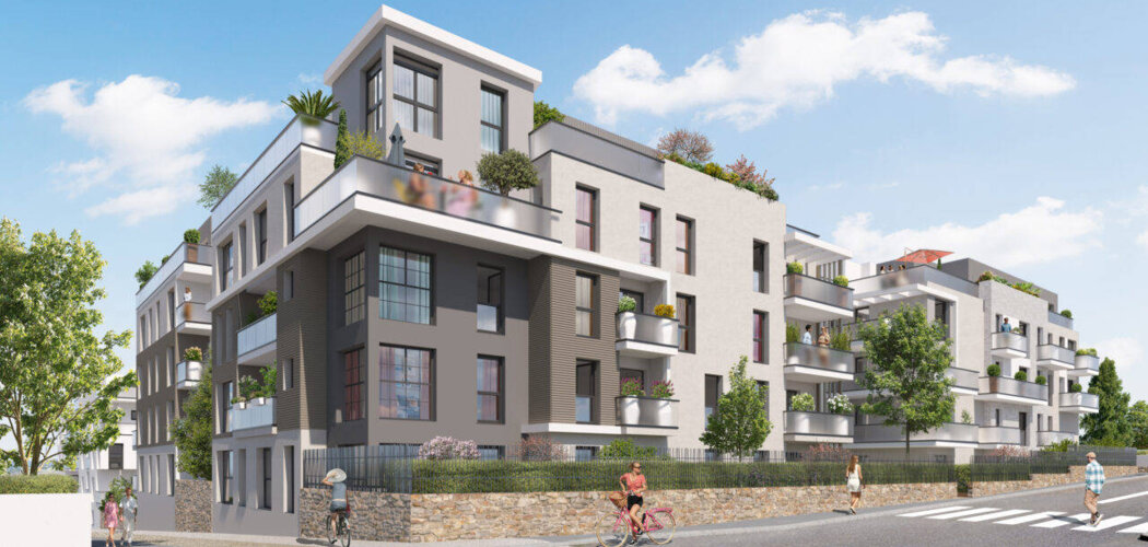 Programme immobilier neuf Les Terrasses des Coteaux - Noisy-le-Grand : logements neufs sécurisés et verdoyants proche de la gare RER A (93160) - Référence : 14878