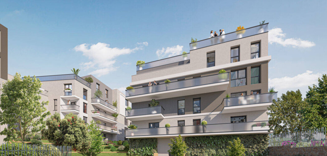Programme immobilier neuf Les Terrasses des Coteaux - Noisy-le-Grand : logements neufs sécurisés et verdoyants proche de la gare RER A (93160) - Référence : 14878