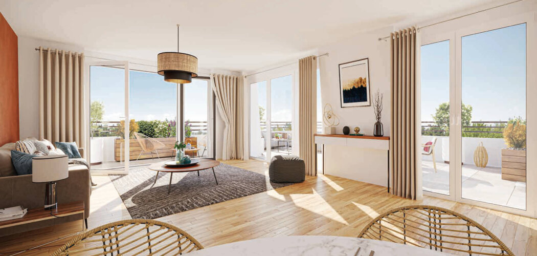 Programme immobilier neuf Les Terrasses d'Albane - Pontault-Combault : logements neufs sécurisés et lumineux proche des services (77340) - Référence : 15026