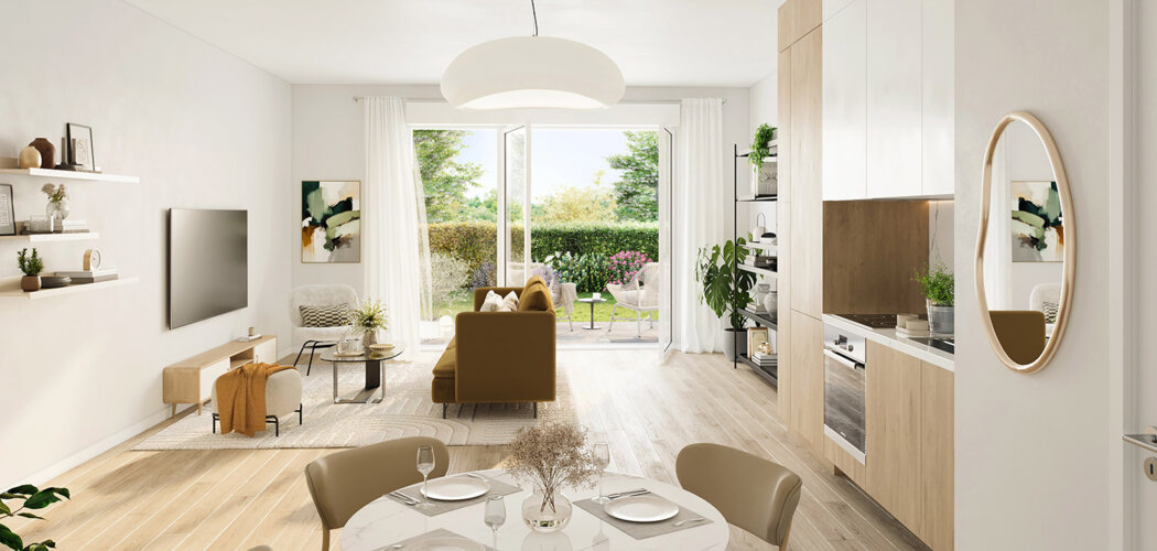 Programme immobilier neuf Le Clos de l'Aunette (91) - Ris-Orangis cadre naturel et accès rapide Paris RER D (91130) - Référence : 17039