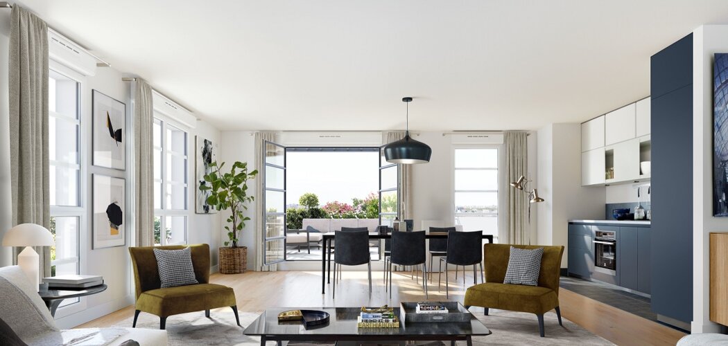Programme immobilier neuf L'AVANT-SCENE - Romainville : Résidence studio–T5 avec cadre contemporain et confort optimisé proche des transports (93230) - Référence : 12994