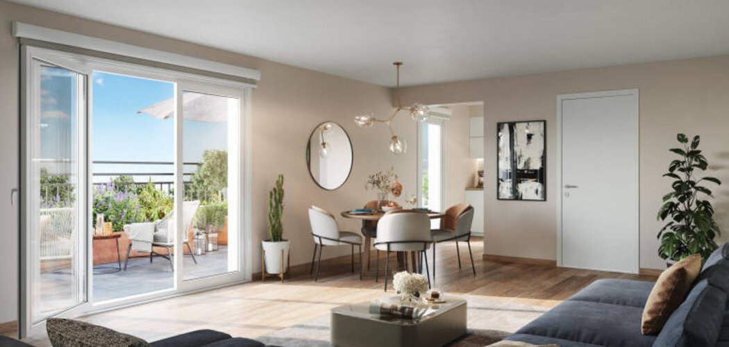 Programme immobilier neuf Opale & Sens - Rosny-Sous-Bois : logements neufs sécurisés et verdoyants proche des commodités (93110) - Référence : 15429
