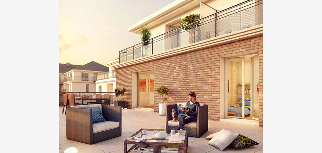 Programme immobilier neuf VILLA MAUPASSANT - Saint-Gratien : Résidence T1–T4 avec espaces extérieurs et système domotique proche du lac d’Enghien (95210) - Référence : 1806