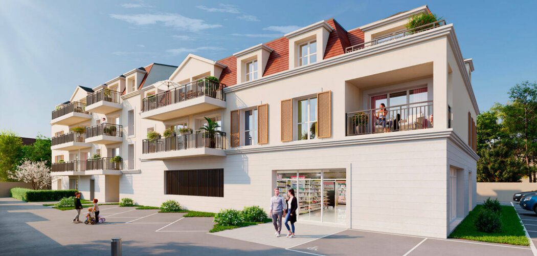 Programme immobilier neuf Coeur de Bourg - Saint-Martin-du-Tertre : Appartements neufs dans la rue commerçante à 10 min du transilien H (95270) - Référence : 16274
