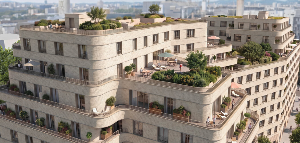 Programme immobilier neuf LES BATELIERS - Saint-Ouen-sur-Seine résidence contemporaine proche du métro 13 (93400) - Référence : 18559