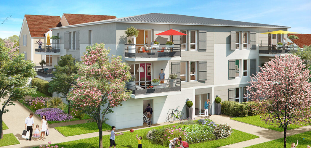Programme immobilier neuf LES JARDINS DE CHAUMONT - Saint-Soupplets : Résidence T3–T4 avec jardins, terrasses et isolation BBC en quartier durable (77165) - Référence : 1698
