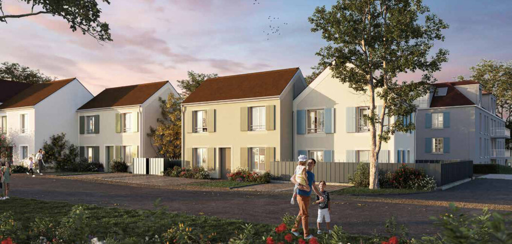 Programme immobilier neuf Le Hameau de Saint-Thibault - Saint-Thibault-des-Vignes esprit village près RER (77400) - Référence : 16227