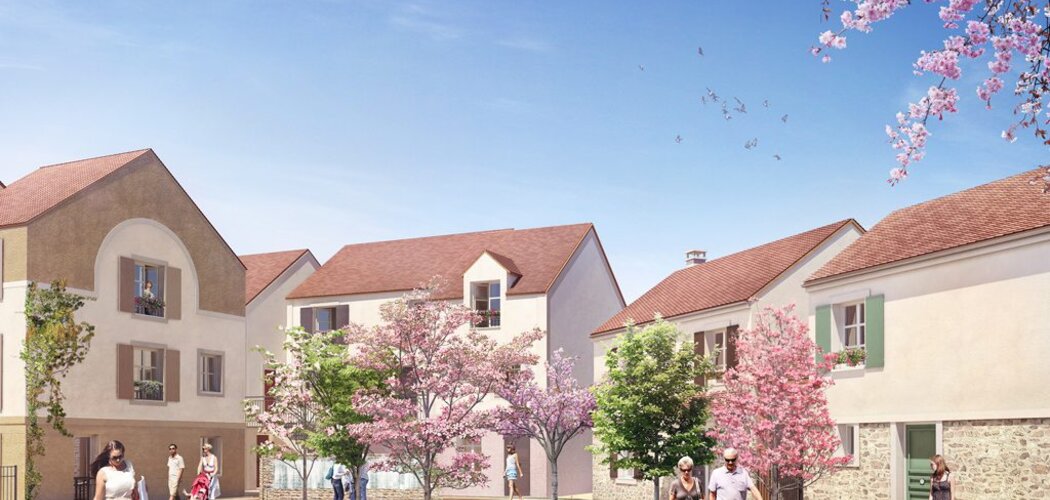 Programme immobilier neuf COEUR SERVON - Servon : Résidence T3–T4 avec espaces verts et diversité de logements en centre-ville (77170) - Référence : 1614